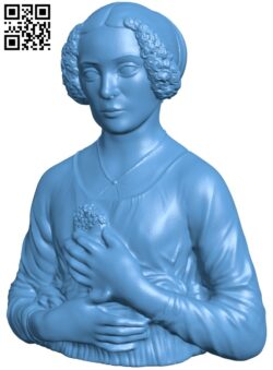 Woman with a bouquet of flowers H011534 file stl free download 3D Model for CNC and 3d printer