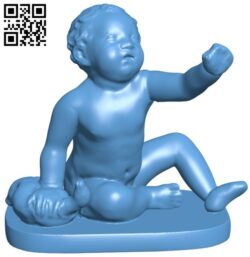 Boy with a duck H011770 file stl free download 3D Model for CNC and 3d printer