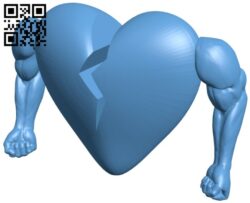 Broken Heart H011771 file stl free download 3D Model for CNC and 3d printer