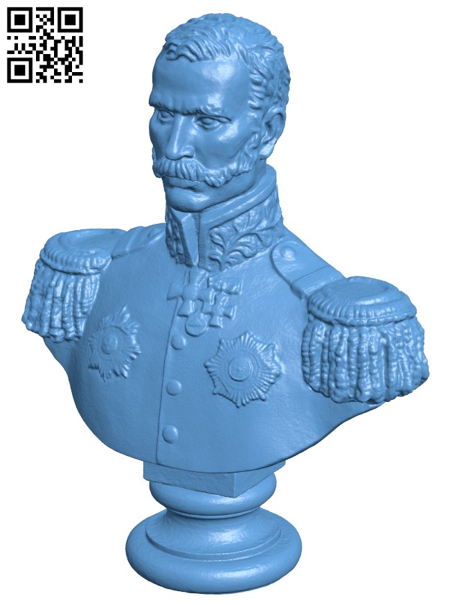 Bust of Earl Stroganov H011772 file stl free download 3D Model for CNC and 3d printer