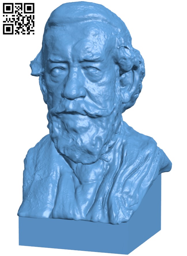 Bust of Moncure Conway H011774 file stl free download 3D Model for CNC and 3d printer