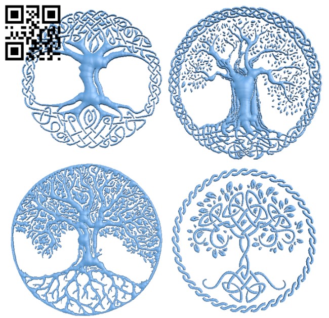 Celtic tree of life T0003869 download free stl files 3d model for CNC wood carving