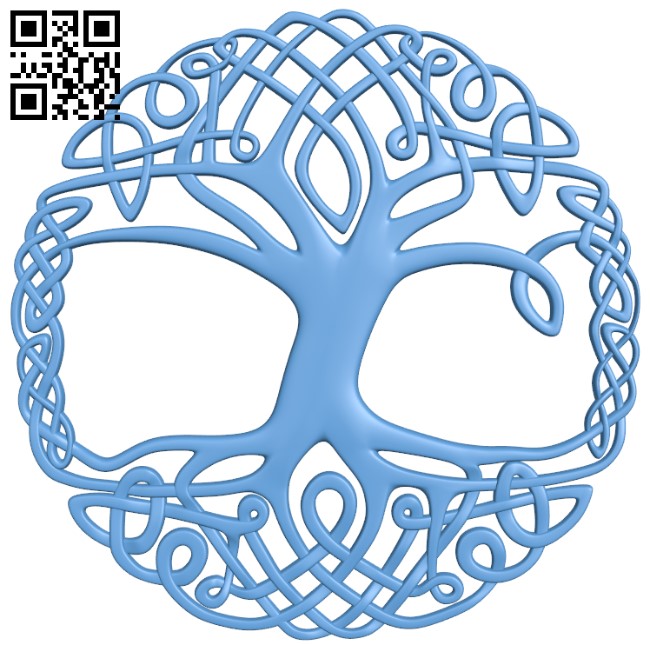 Celtic tree of life T0004064 download free stl files 3d model for CNC wood carving