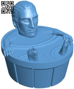 Chibi Geralt in bath H011838 file stl free download 3D Model for CNC and 3d printer