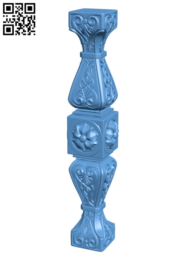 Column pattern T0003903 download free stl files 3d model for CNC wood carving