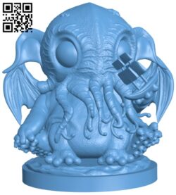 Cute Cthulhu H011627 file stl free download 3D Model for CNC and 3d printer