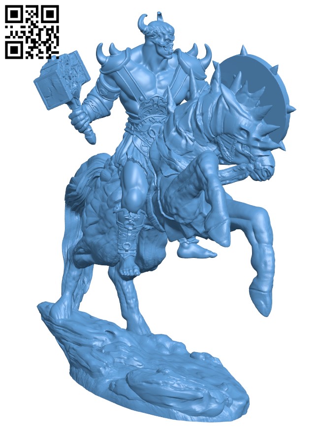 Daemon Viking Rider H011645 file stl free download 3D Model for CNC and 3d printer