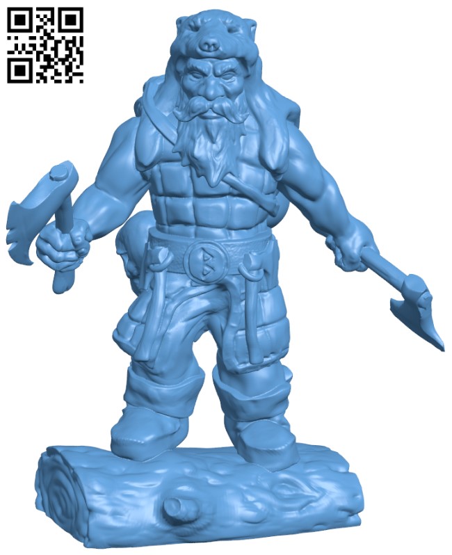 Dwarf - Badgerboy H011577 file stl free download 3D Model for CNC and 3d printer