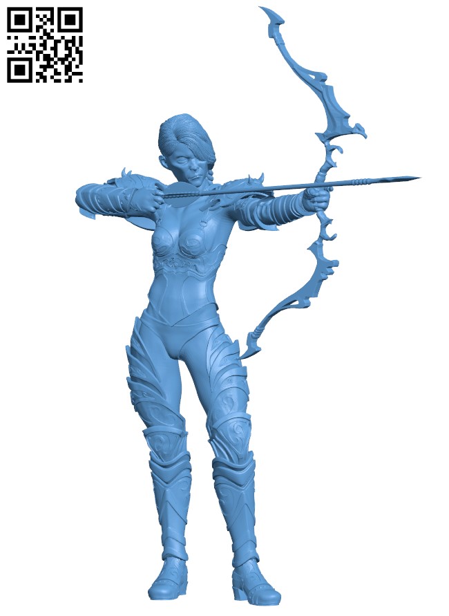 Female warrior H011651 file stl free download 3D Model for CNC and 3d printer
