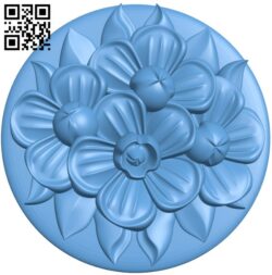 Flower painting T0003883 download free stl files 3d model for CNC wood carving