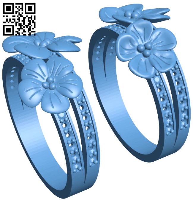 Flower ring H011697 file stl free download 3D Model for CNC and 3d printer