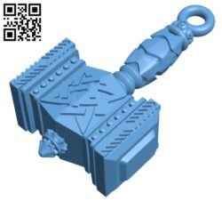 Hammer pendant H011700 file stl free download 3D Model for CNC and 3d printer