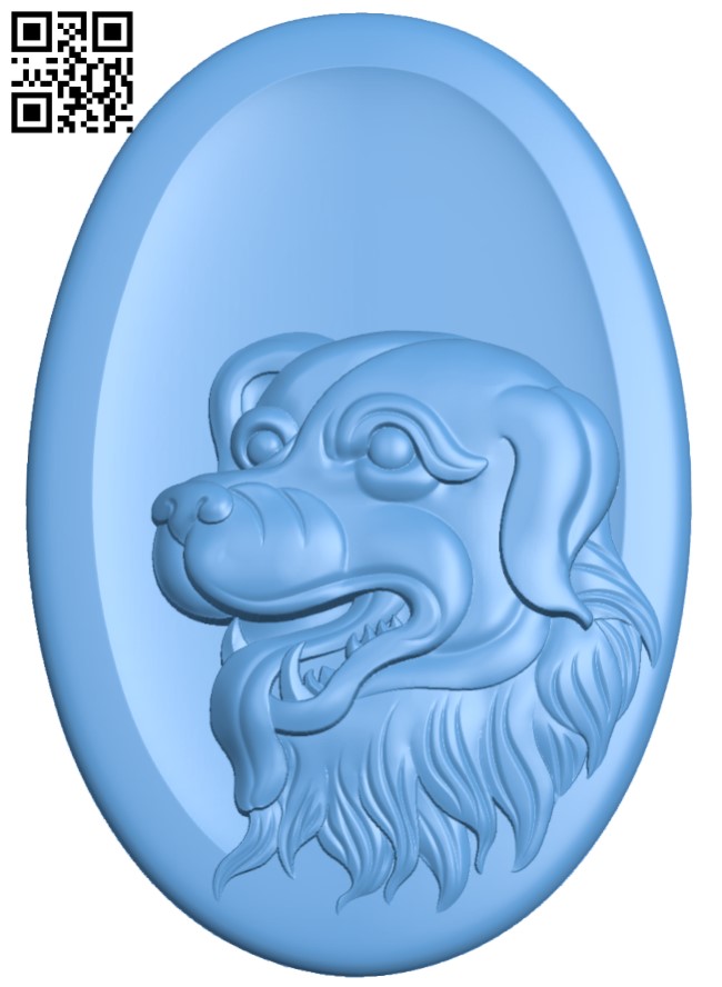 Head dog T0004085 download free stl files 3d model for CNC wood carving