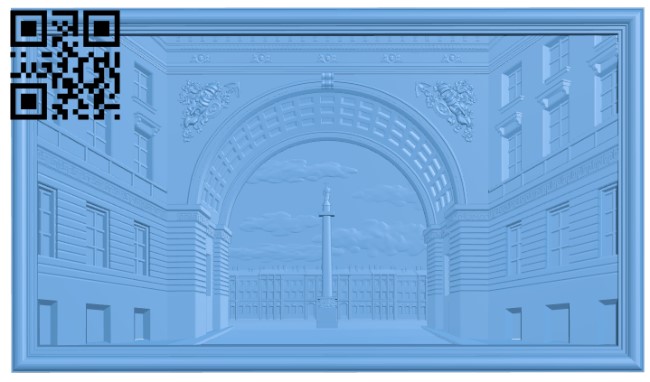 Headquarters arch min details T0003906 download free stl files 3d model for CNC wood carving