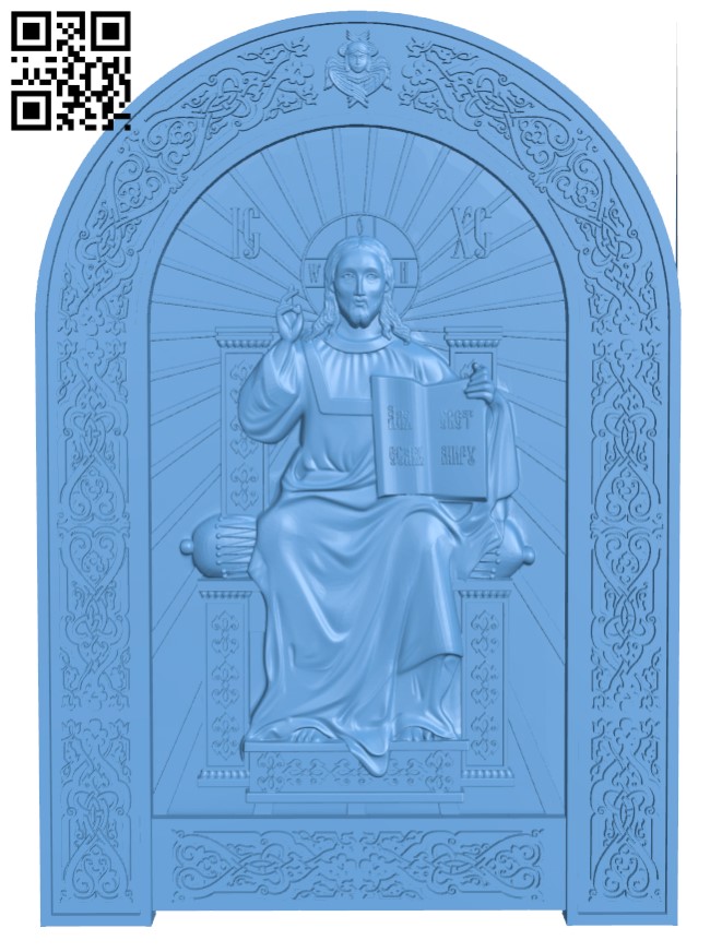 Icon of Jesus Christ T0003962 download free stl files 3d model for CNC wood carving