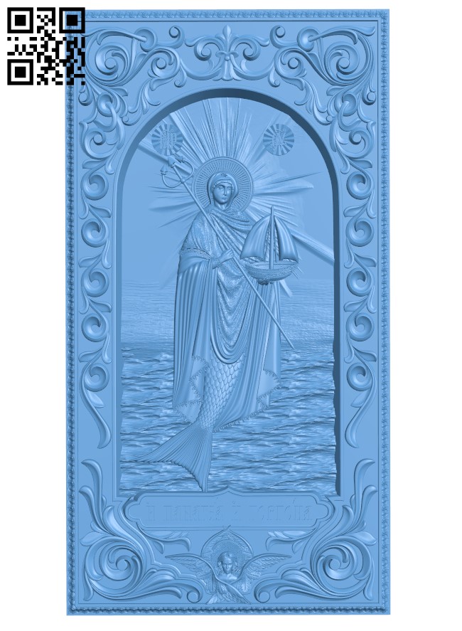 Icon of Saint Panagia T0004015 download free stl files 3d model for CNC wood carving