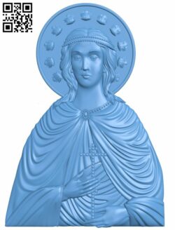 Icon of St. Martyr Julia T0003963 download free stl files 3d model for CNC wood carving