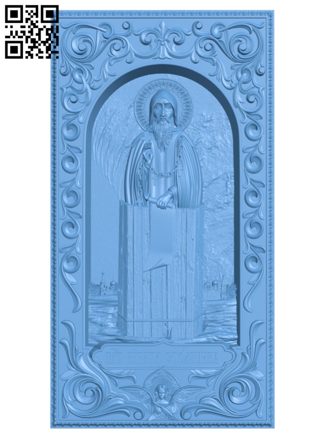 Icon of St.Nikita Stolpnik T0003986 download free stl files 3d model for CNC wood carving