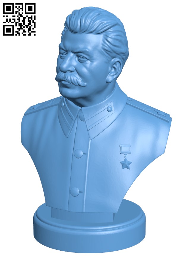 Joseph Stalin bust H011660 file stl free download 3D Model for CNC and 3d printer