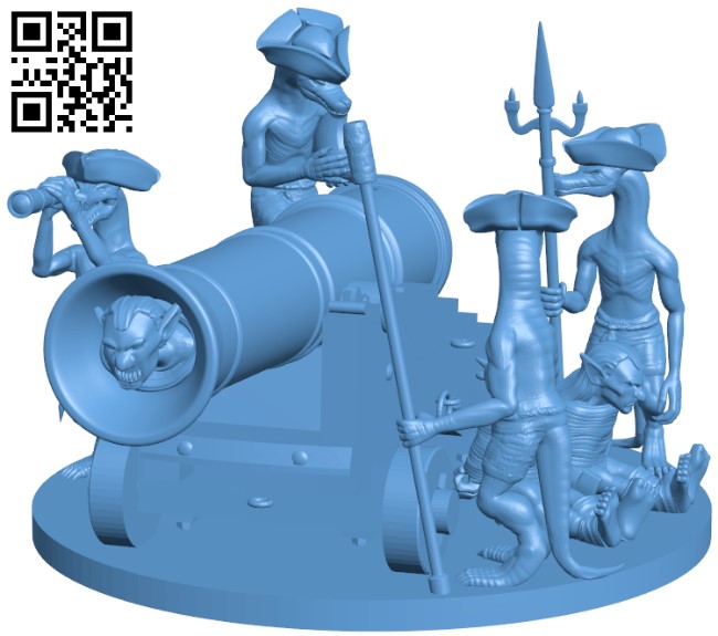 Kobold Artillery Crew H011675 file stl free download 3D Model for CNC and 3d printer