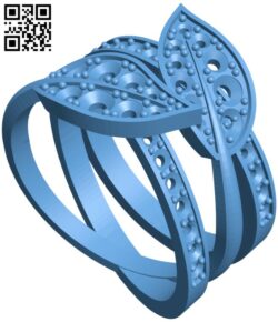 Leaf ring H011704 file stl free download 3D Model for CNC and 3d printer