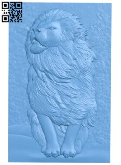 Lion painting T0004087 download free stl files 3d model for CNC wood carving
