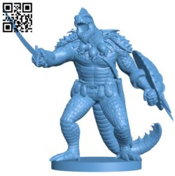 Lizardfolk Bandit Captain H011678 file stl free download 3D Model for CNC and 3d printer