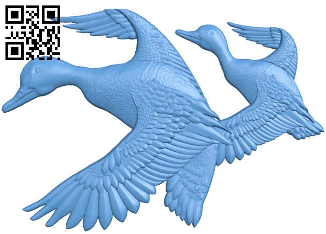 Mallards T0004088 download free stl files 3d model for CNC wood carving