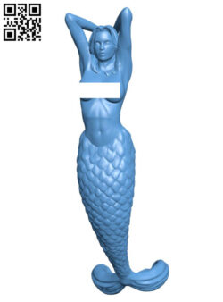 Mermaid H011712 file stl free download 3D Model for CNC and 3d printer