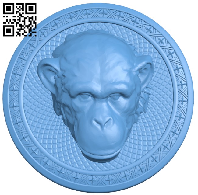 Monkey pattern T0004001 download free stl files 3d model for CNC wood carving