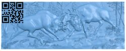 Moose painting T0003874 download free stl files 3d model for CNC wood carving