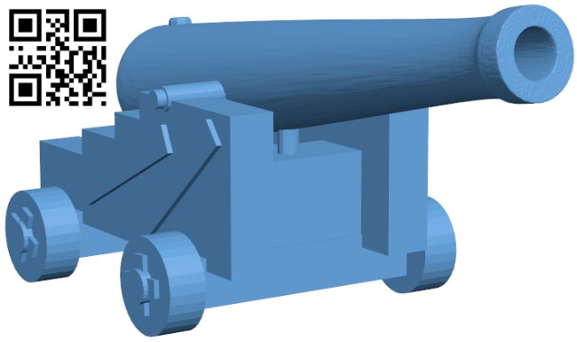 Old war cannon H011722 file stl free download 3D Model for CNC and 3d printer