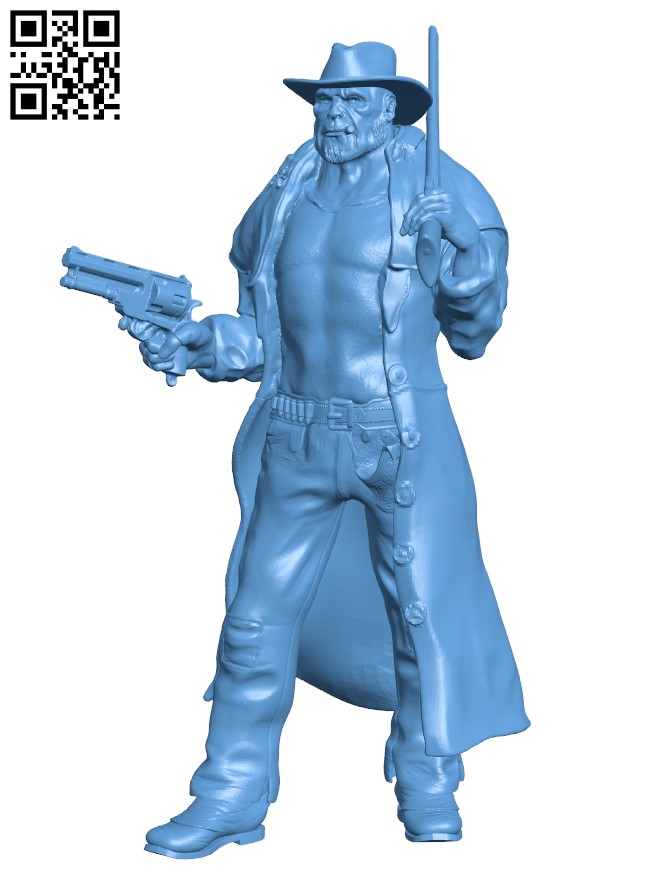Old west hell cowboy H011723 file stl free download 3D Model for CNC and 3d printer