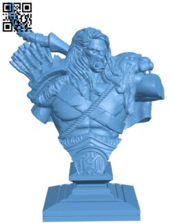 Orc bust H011725 file stl free download 3D Model for CNC and 3d printer
