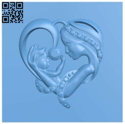 Painting mother and baby T0003909 download free stl files 3d model for CNC wood carving