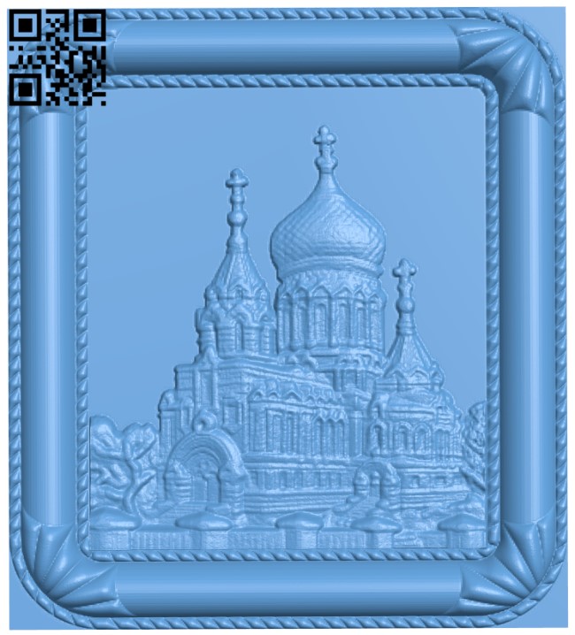 Painting of mosque T0004125 download free stl files 3d model for CNC wood carving