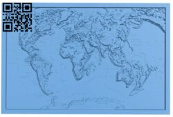 Picture of world map T0004053 download free stl files 3d model for CNC wood carving