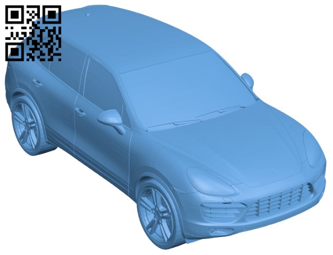 Porsche Cayenne II Turbo car H011840 file stl free download 3D Model for CNC and 3d printer