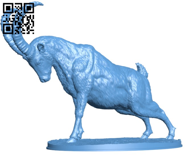 Pyrenean ibex H011730 file stl free download 3D Model for CNC and 3d printer