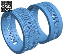 fusion net ring free 3D model 3D printable