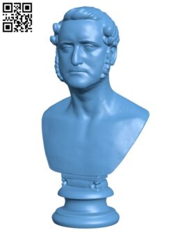 Robert Liston bust H011781 file stl free download 3D Model for CNC and 3d printer