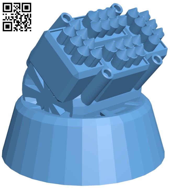 Rocket Turret H011740 file stl free download 3D Model for CNC and 3d printer