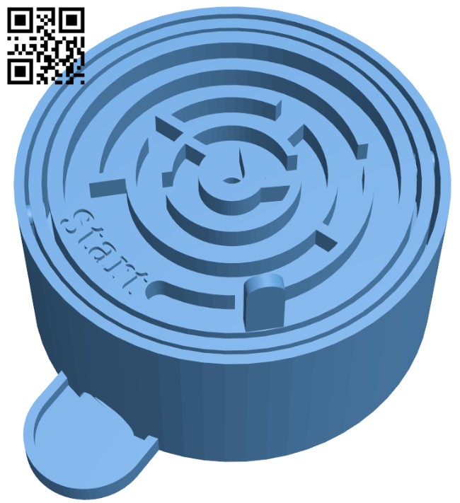 Round Tilt Maze H011783 file stl free download 3D Model for CNC and 3d printer