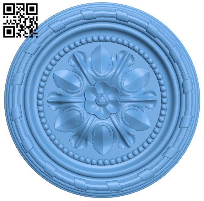Round pattern T0003895 download free stl files 3d model for CNC wood carving