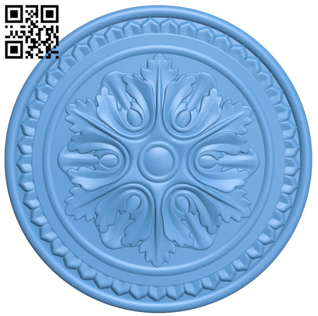 Round pattern T0003896 download free stl files 3d model for CNC wood carving