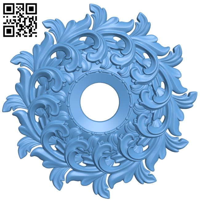 Round pattern T0003897 download free stl files 3d model for CNC wood carving