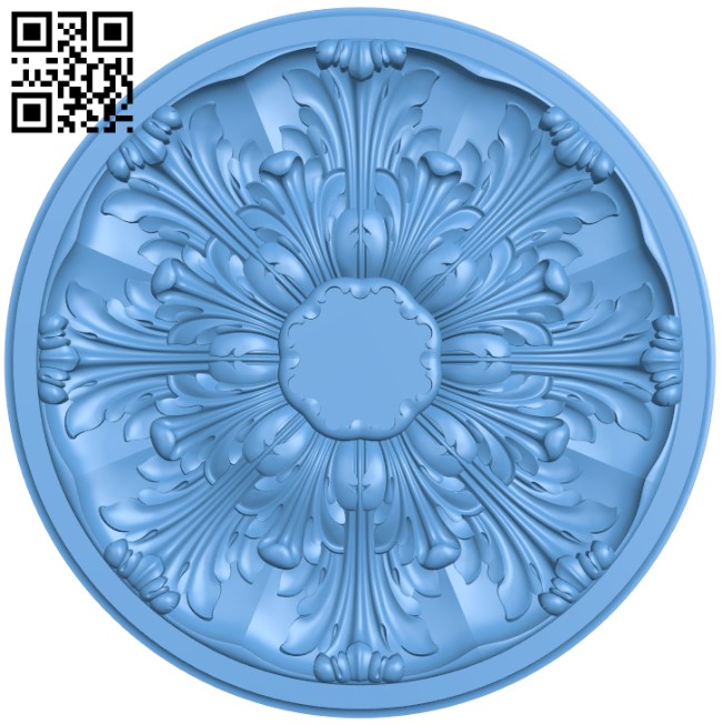 Round pattern T0003936 download free stl files 3d model for CNC wood carving