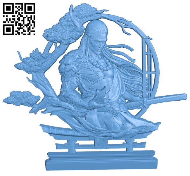 Samurai T0003919 download free stl files 3d model for CNC wood carving