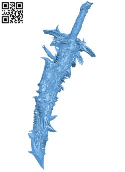 Sword Of Untethered Rage H011744 file stl free download 3D Model for CNC and 3d printer