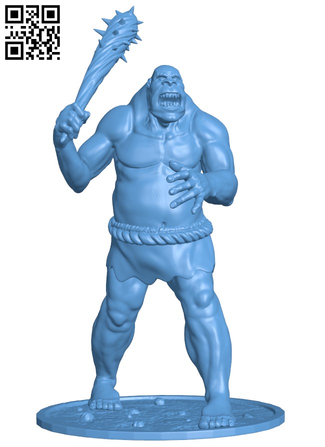 The angry ogre H011615 file stl free download 3D Model for CNC and 3d printer